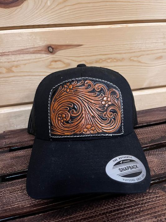 Custom Tooled Leather Snapback