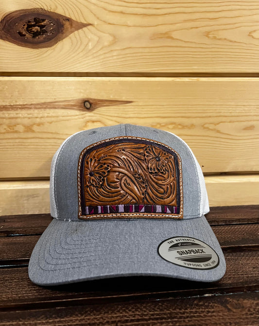 Custom Tooled Leather Snapback